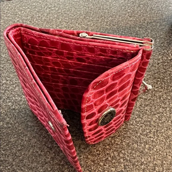 Dooney & Bourke Pink Crocodile Lock Wallet - Picture 4 of 4